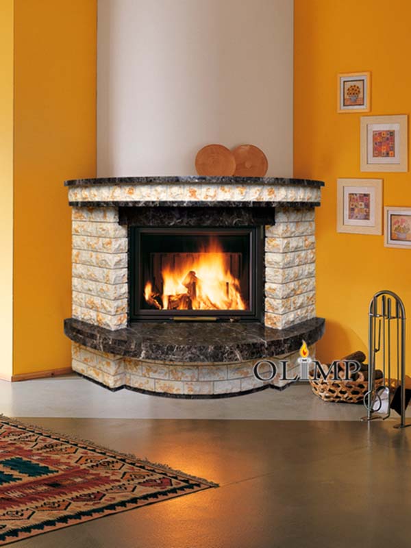 облицовка для камина клавдия (угловая, панорамная)