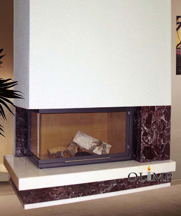 угловой камин пасадена