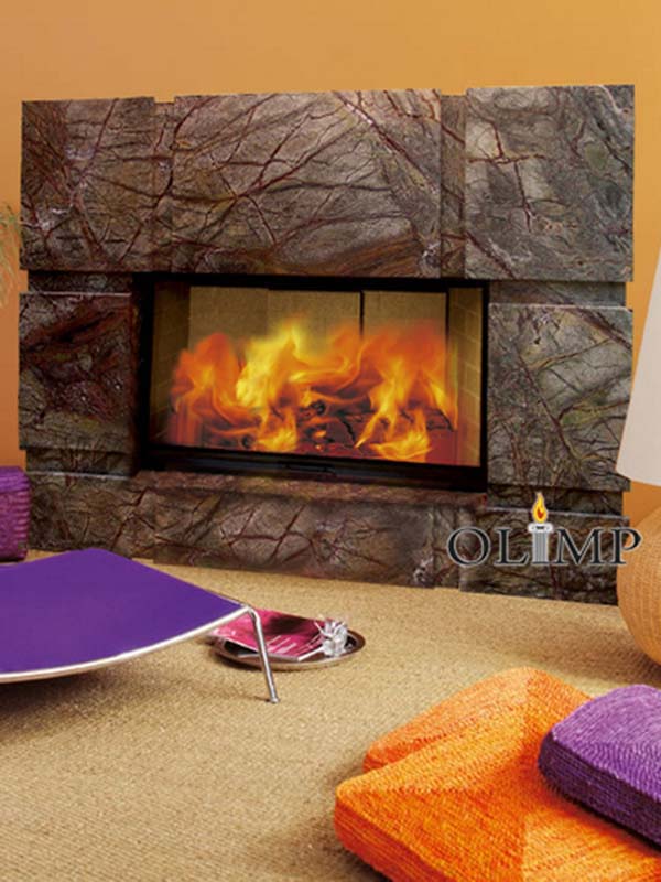 современный камин флэйм