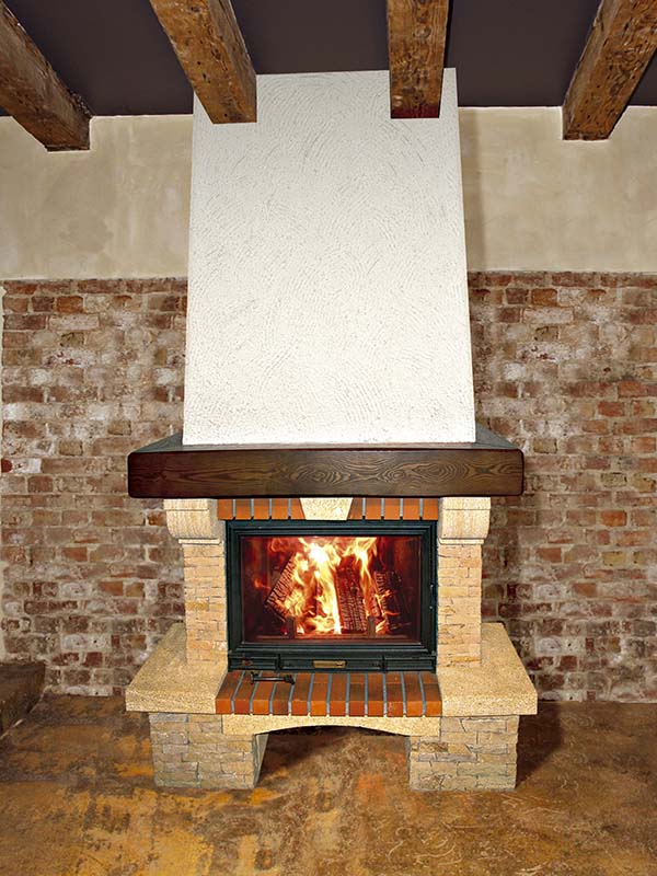 рустикальный камин берта