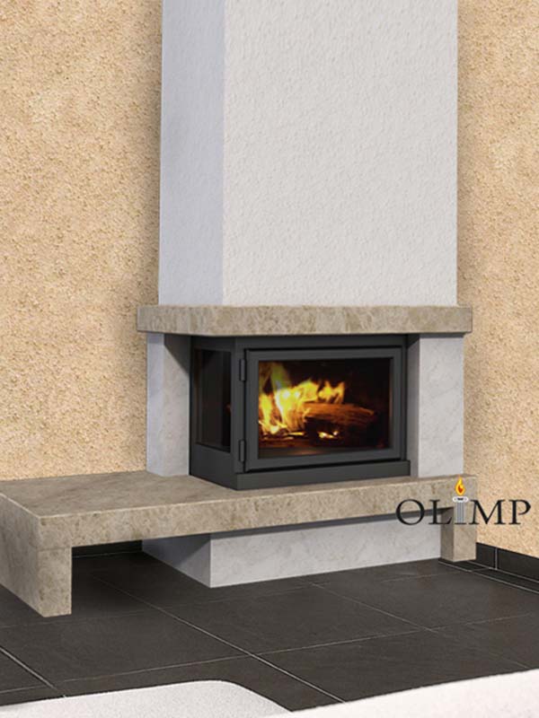 пристенно-угловой камин касперия