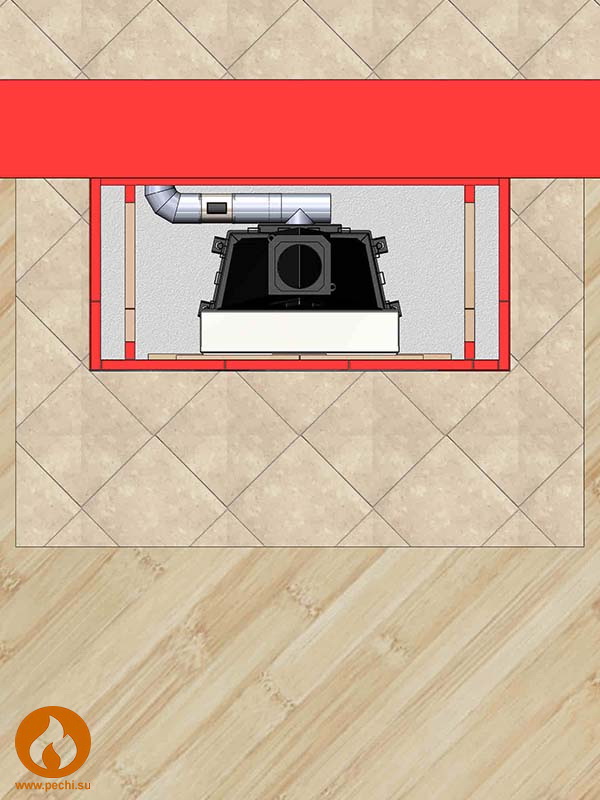 камин из шамота пк17