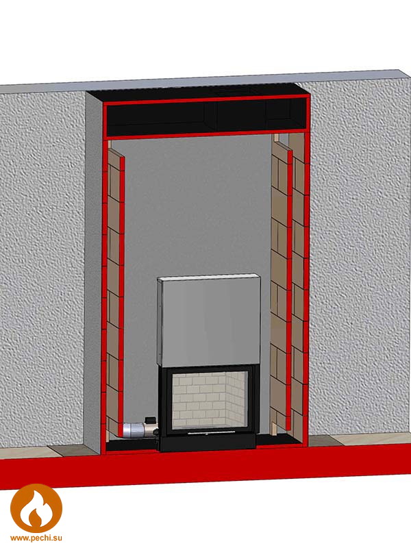 камин из шамота пк17