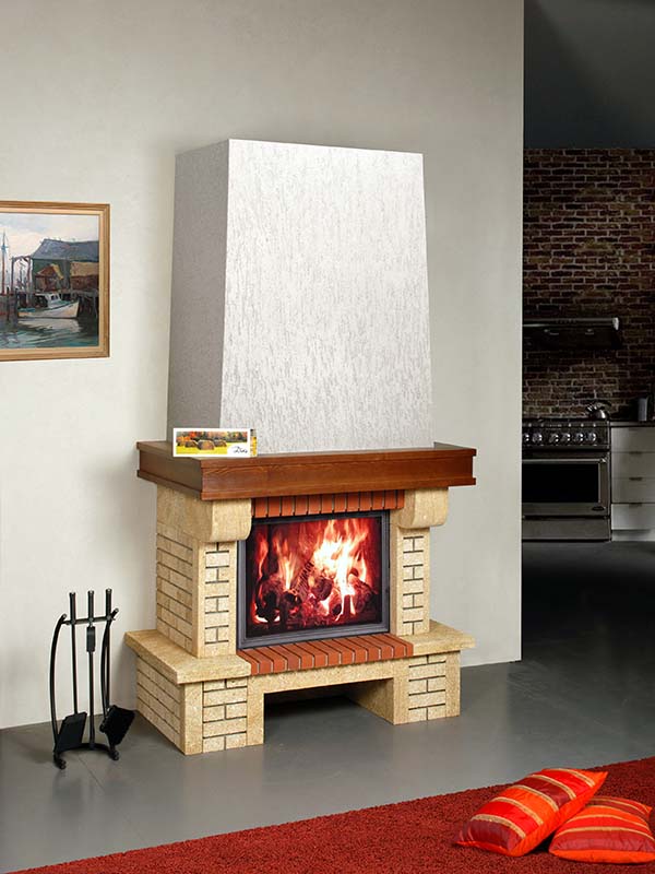 Камин Монро (ракушечник), облицовка