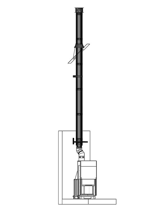 комплект дымохода permeter 25 (для камина), д. 250 - шидель
