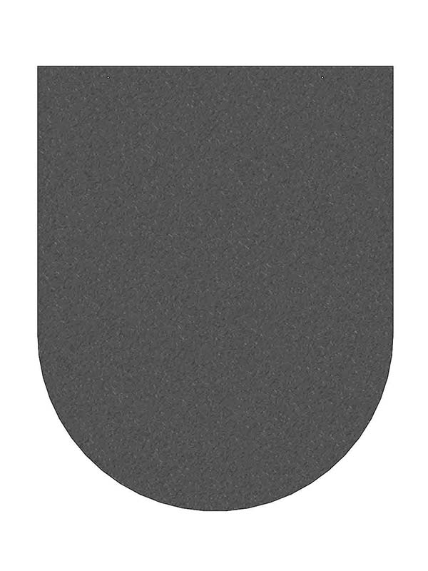 лист напольный под печь полуовал (серый)