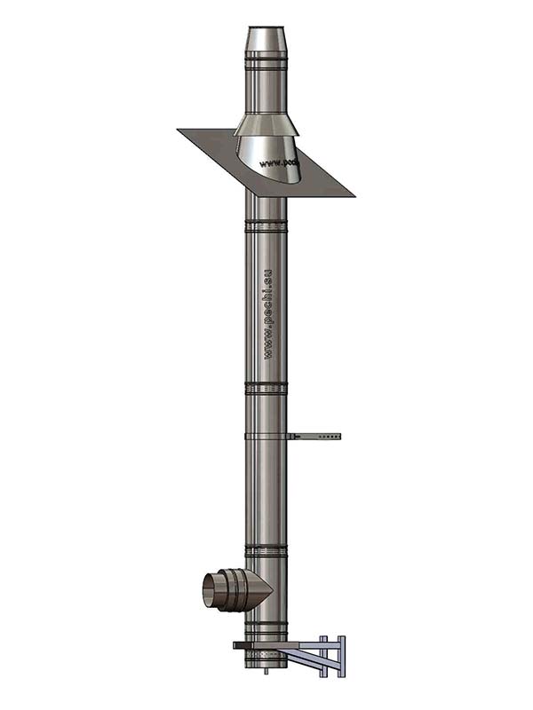 дымоход для котла ics, д. 130 - 4 п.м.- шидель